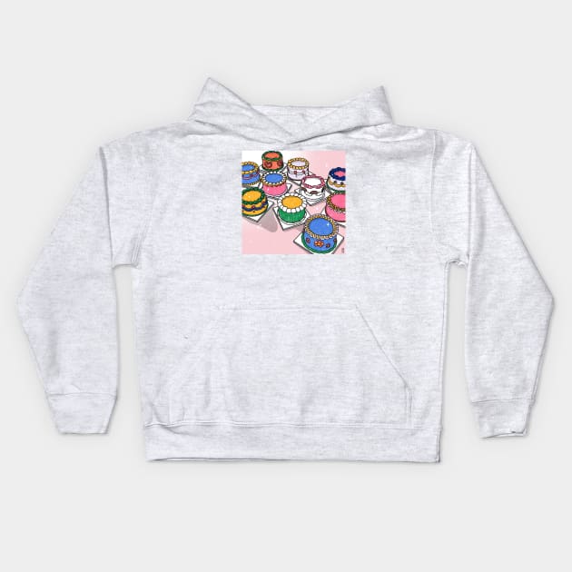 Cake Party Kids Hoodie by hazal kirikci